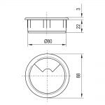 Lizdas laidams plastikinis Ø60