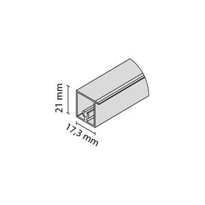 Viršutinis horizontalus profilis FRAMELESS