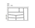 Dėklas stalo įrankiams GARP 740x490mm - Image 3