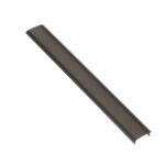 Difuzorius LED GLAX profiliams, juodas